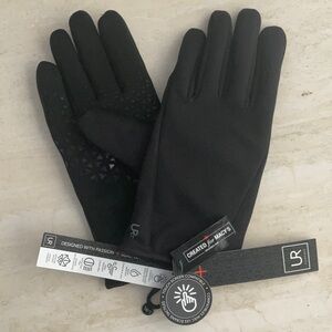 UR Gloves Men’s Touch Screen Compatible Soft Shell Water Resistant Black L/XL